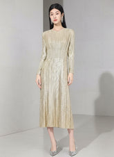 Designer Japanese Pleated Midi – Elegant Cocktail & Evening Dress